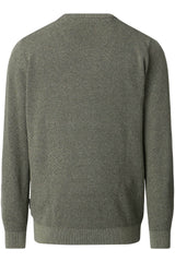 Casa Moda Mens Crew Neck Sweater Four Leaf Clover Green Northern