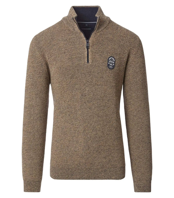 Casa Moda Mens Half Zip Jumper Tan Northern Ireland Belfast