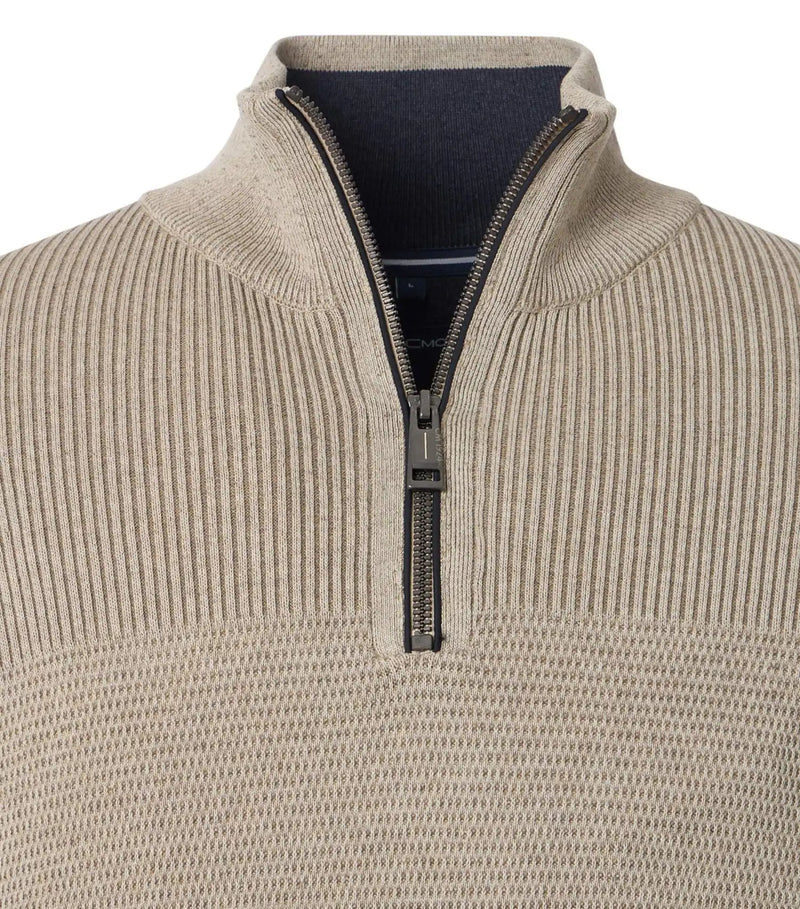 Casa Moda Mens Half Zip Sweater Beige Northern Ireland Belfast