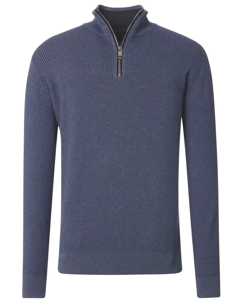 Casa Moda Mens Half Zip Sweater Blue Northern Ireland Belfast