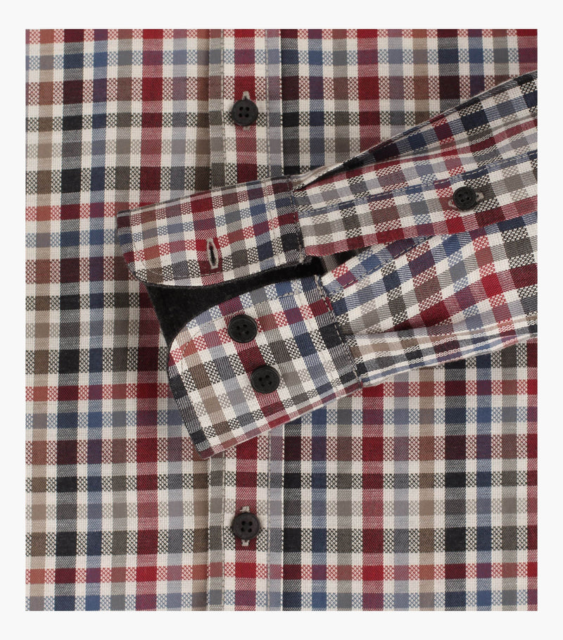 Casa Moda Men’s LS Check Shirt Casual Fit 434113500/400 Blue/Green