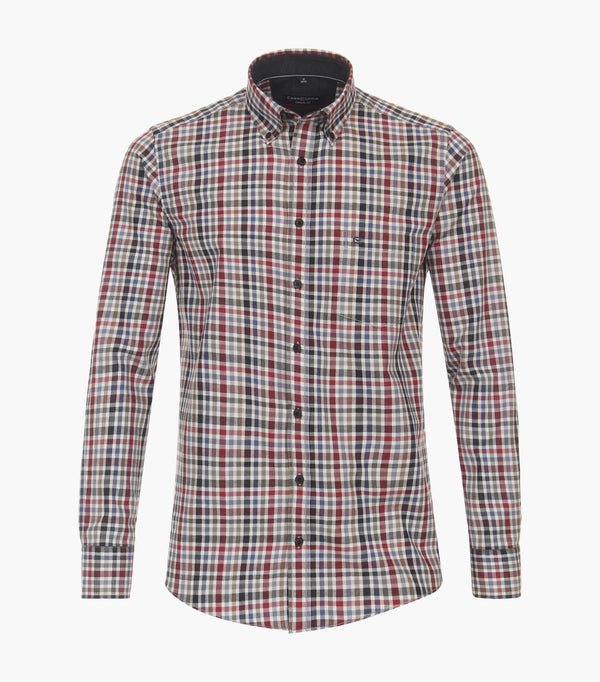 Casa Moda Men’s LS Check Shirt Casual Fit 434113500/400 Blue/Green