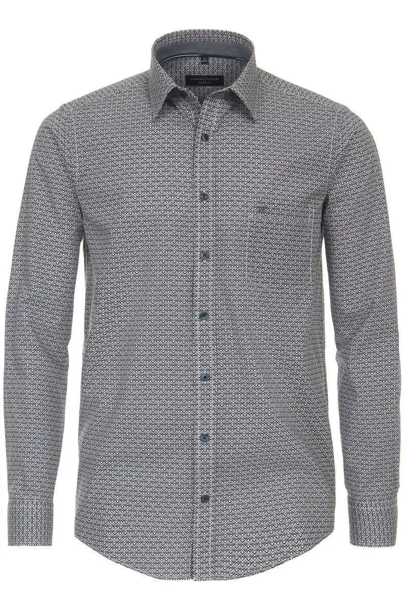 Casa Moda Men’s LS Shirt 434140200/100 Comfort Fit Blue Ballynahinch