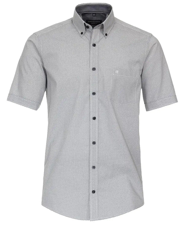 Casa Moda Men’s Short Sleeve Shirt Casual Fit Brown Northern
