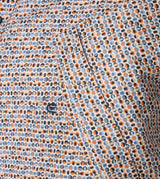 Casa Moda Mens Short Sleeve Shirt Comfort Fit Orange/Blue Northern