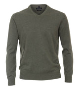 Casa Moda Mens V-Neck Sweater 004430/325 Olive Green Ballynahinch