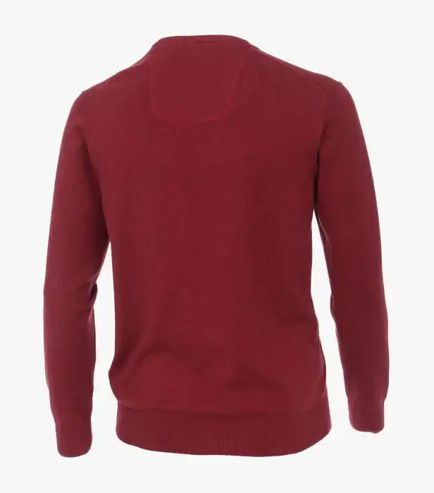 Casa Moda Men’s V-Neck Sweater Berry Red Ballynahinch Northern Ireland