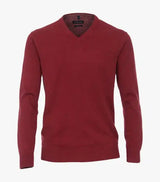 Casa Moda Men’s V-Neck Sweater Berry Red Ballynahinch Northern Ireland