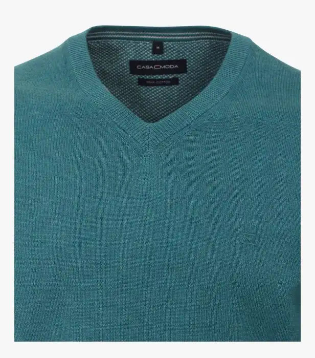 Casa Moda Men’s V-Neck Sweater Turquoise Ballynahinch Northern Ireland
