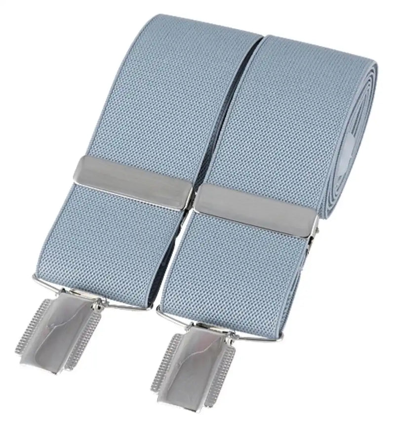 Dalaco Grey Plain 35mm Silver Clip Braces Ballynahinch Northern