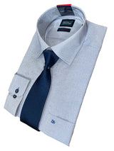 Daniel Graham Mens Formal Shirt & Tie Set Blue Northern Ireland