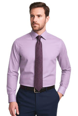 Daniel Graham Mens Formal Shirt & Tie Set Lilac Northern Ireland
