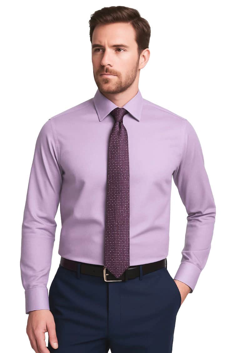 Daniel Graham Mens Formal Shirt & Tie Set Lilac Northern Ireland