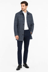 Daniel Grahame Bales Wool Blend Overcoat Dark Grey Northern Ireland