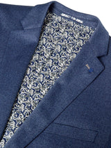 Daniel Grahame Damon Men’s Tapered Fit Sports Jacket Blue Herringbone