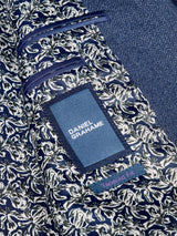Daniel Grahame Damon Men’s Tapered Fit Sports Jacket Blue Herringbone