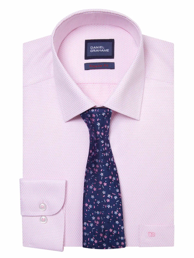 Daniel Grahame Gordon Regular Fit Shirt & Tie Set Pink Northern