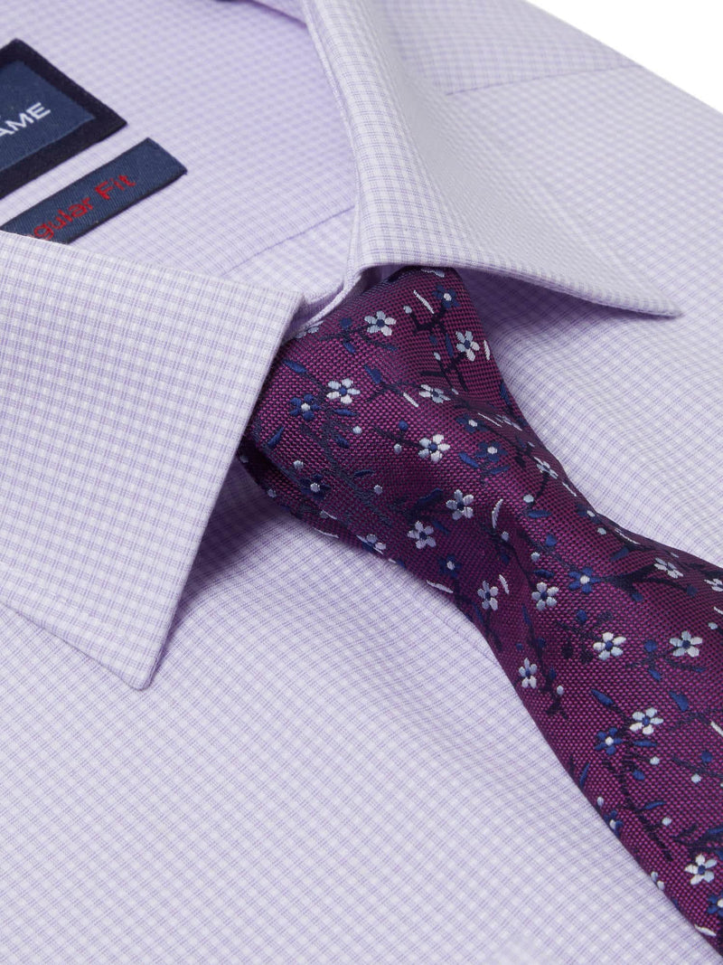 Daniel Grahame Gordon Shirt & Tie Set Pale Lilac Northern Ireland