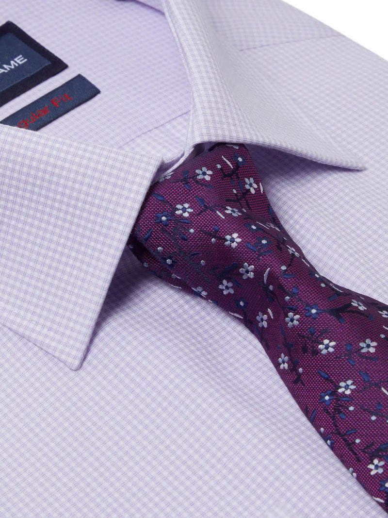 Daniel Grahame Gordon Shirt & Tie Set Pale Lilac Northern Ireland