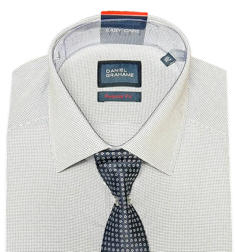 Daniel Grahame Gordon Shirt & Tie Set Regular Fit 15012T-18 Navy