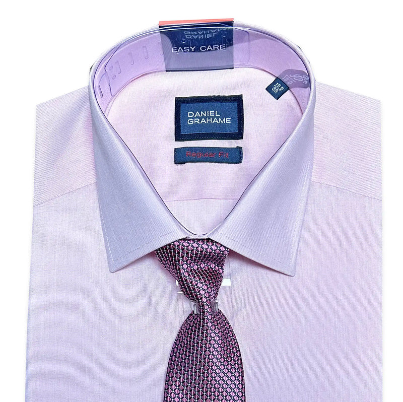 Daniel Grahame Gordon Shirt & Tie Set Regular Fit 15663T-62 Light Pink