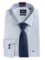 Daniel Grahame Gordon Shirt & Tie Set Regular Fit Blue Ballynahinch