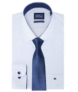 Daniel Grahame Gordon Shirt & Tie Set Regular Fit White/Blue