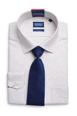 Daniel Grahame Mens Formal Shirt & Tie Set Blue & White Print