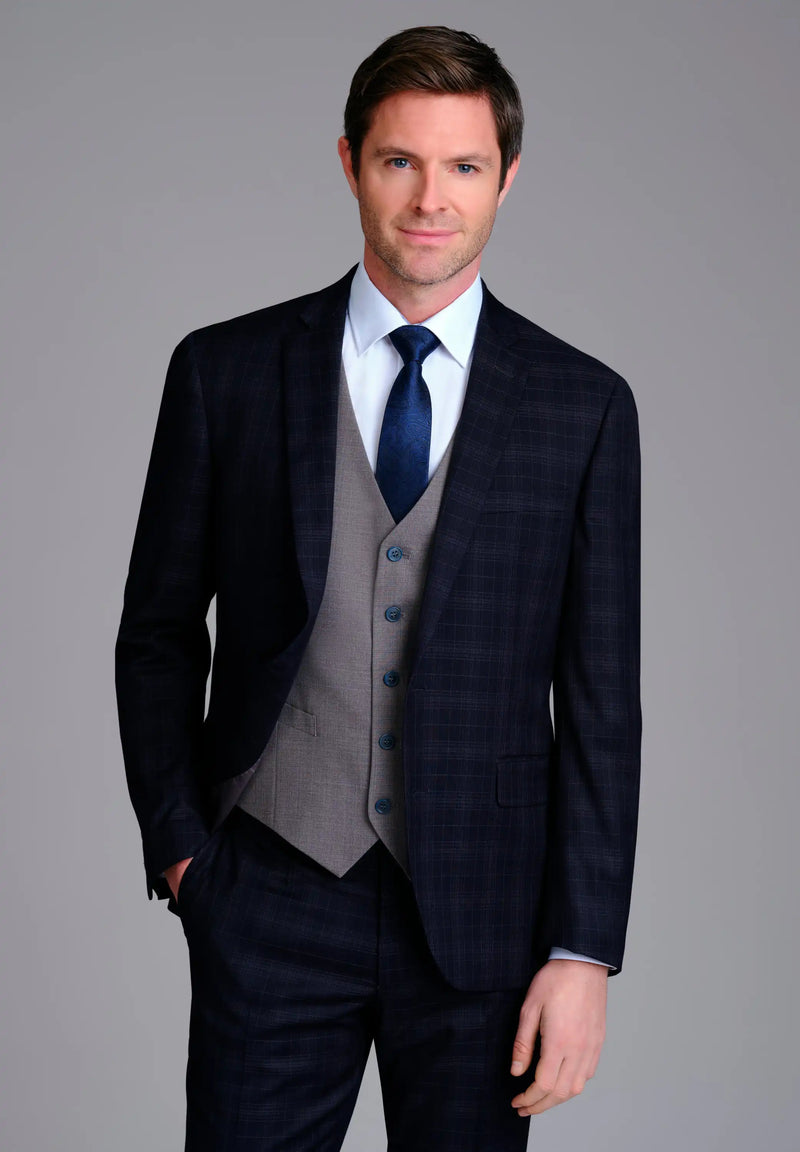 Daniel Grahame Mens Mix & Match Suit 13151/78 Navy Check Ballynahinch