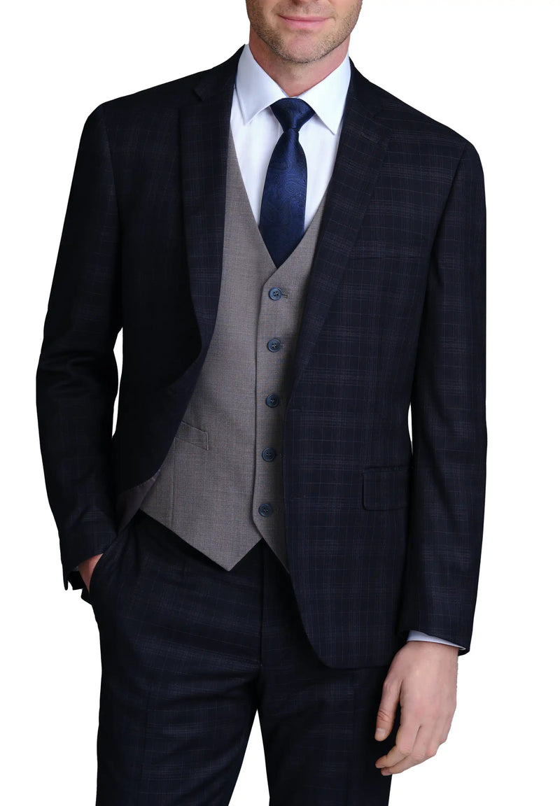 Daniel Grahame Mens Mix & Match Suit 13151/78 Navy Check Ballynahinch