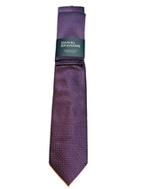 Daniel Grahame Mens Tie & Pocket Square Set Purple Northern Ireland