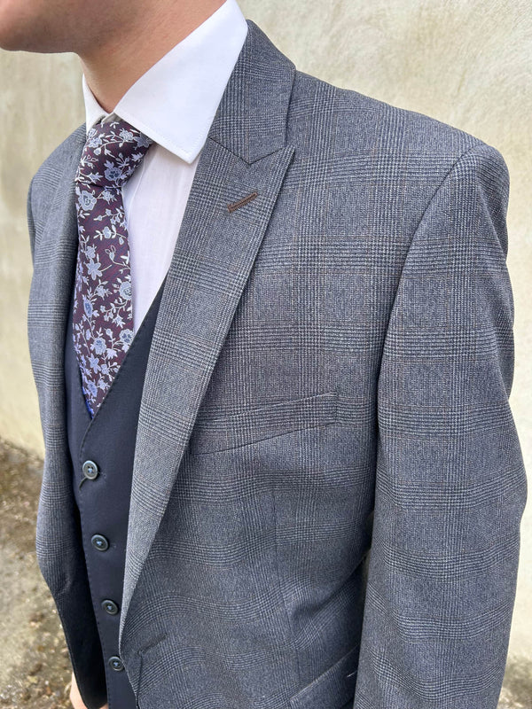 Daniel Grahame Mix & Match Suit Daryl Jacket 13184/27 Blue Check