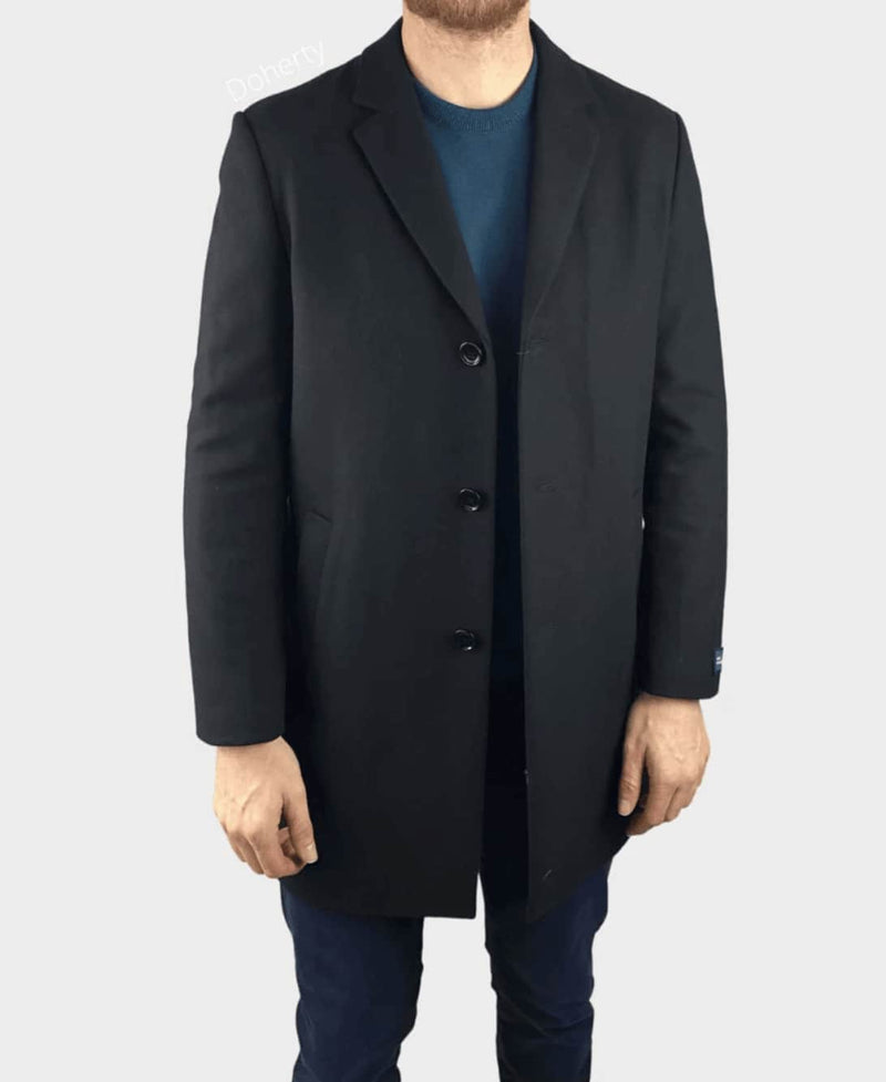 Daniel Grahame Osbourne Overcoat Black