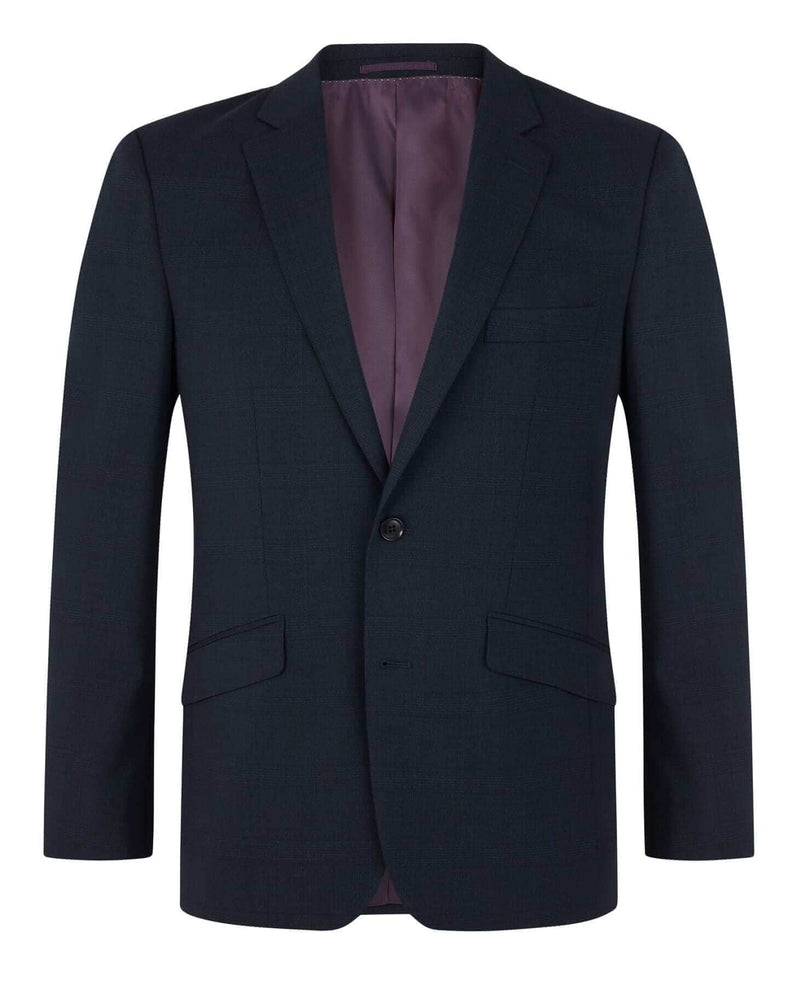 Daniel Grahame Regular Fit Mix And Match Suit Dark Blue Check