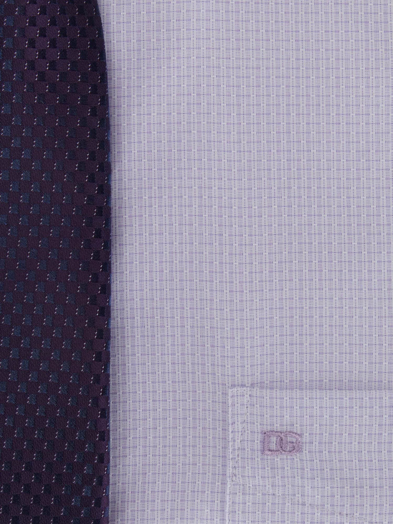 Daniel Grahame Shirt & Tie Set Regular Fit 15019T-72 Lilac Northern