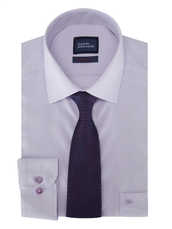 Daniel Grahame Shirt & Tie Set Regular Fit 15019T-72 Lilac Northern