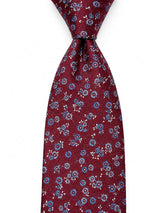 Daniel Grahame Tie & Pocket Square Set Burgundy/Blue Floral Northern