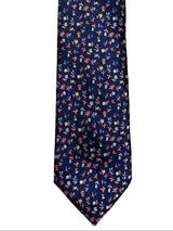 Daniel Grahame Tie & Pocket Square Set Navy/Pink Floral Northern