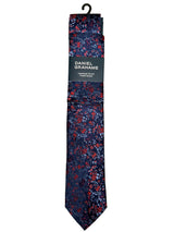 Daniel Grahame Tie & Pocket Square Set Navy/Red Floral Northern