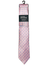 Daniel Grahame Tie & Pocket Square Set Pink/Sky Blue Floral Northern