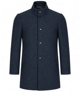 Daniel Grahame Watson Mid Length Wool Overcoat Navy Northern Ireland
