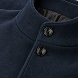 Daniel Grahame Watson Mid Length Wool Overcoat Navy Northern Ireland
