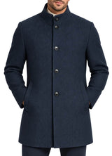 Daniel Grahame Watson Mid Length Wool Overcoat Navy Northern Ireland
