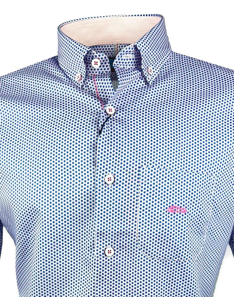 Dario Beltran Men’s Regular Fit Shirt Archez Navy/Pink Northern