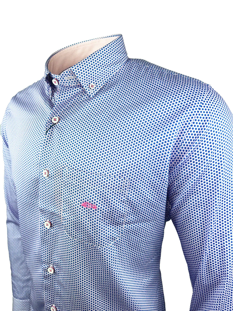 Dario Beltran Men’s Regular Fit Shirt Archez Navy/Pink Northern