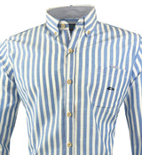 Dario Beltran Mens Gines Shirt Stripe Blue Northern Ireland Belfast