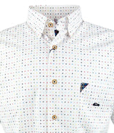 Dario Beltran Men’s LS Shirt Archena Regular Fit White Multi