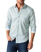 Dario Beltran Poder Long Sleeve Shirt Green Check Northern Ireland