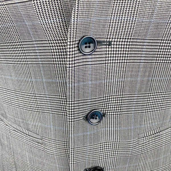 Dark Navy Micro Check Waistcoat