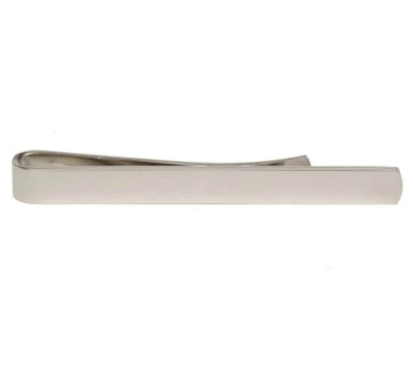 David Aster Plain Polished Rhodium Plated Tie Slide Northern Ireland